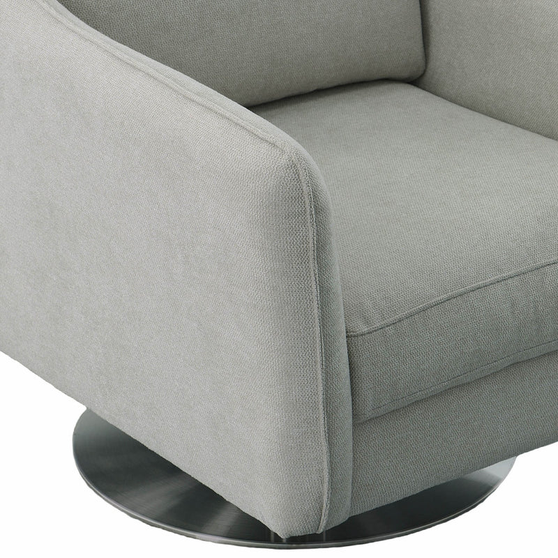 6. "Detailed view of the Hannity Swivel Chair - Sand, highlighting its plush upholstery and ergonomic design"