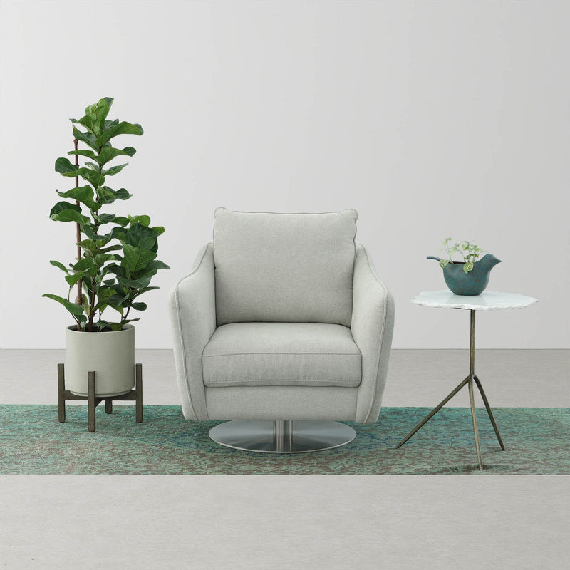7. "Medium-sized image of the Hannity Swivel Chair - Sand, showcasing its neutral tone and timeless appeal"