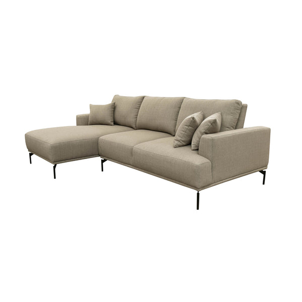 1. "Valentino Adjustable Back Left Sectional with luxurious velvet upholstery"