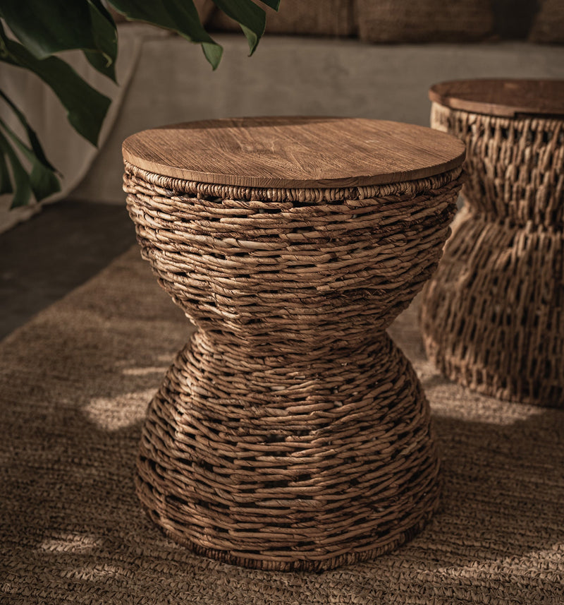2. "Eco-friendly D-Bodhi Rebana Stool - Alto: Handcrafted from Reclaimed Wood"