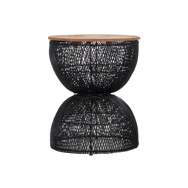 1. "D-Bodhi Wave Side Table - Black with unique wave design"