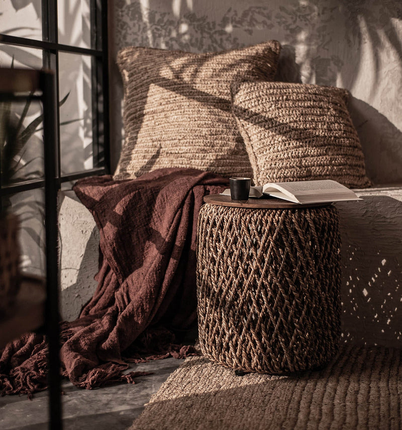 2. Rustic D-Bodhi Knut Side Table - Large for Living Room