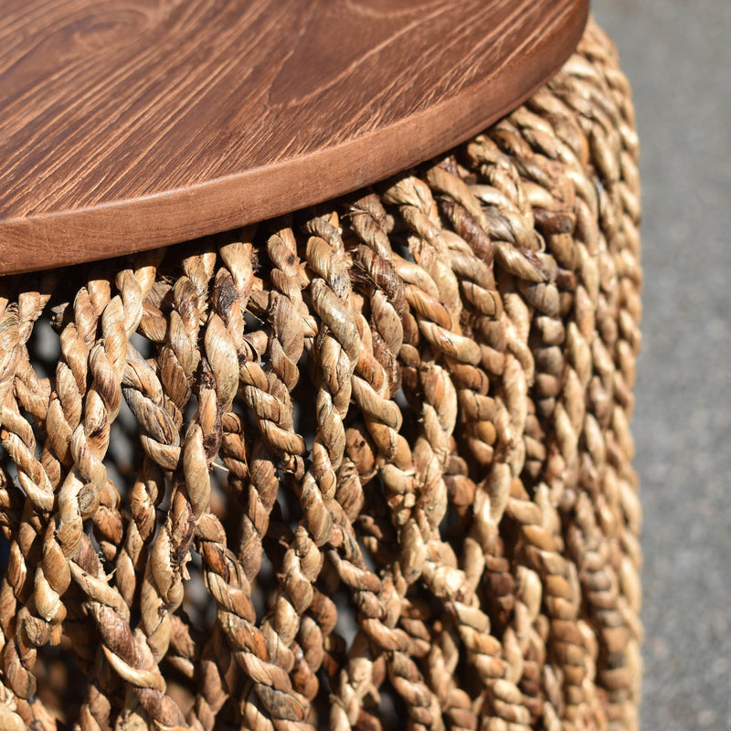 9. "Rustic D-Bodhi Knut Side Table with Distressed Finish"