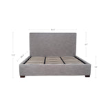 3. "Elegant and functional Finlay Storage King Bed - Dovetail Grey Linen"