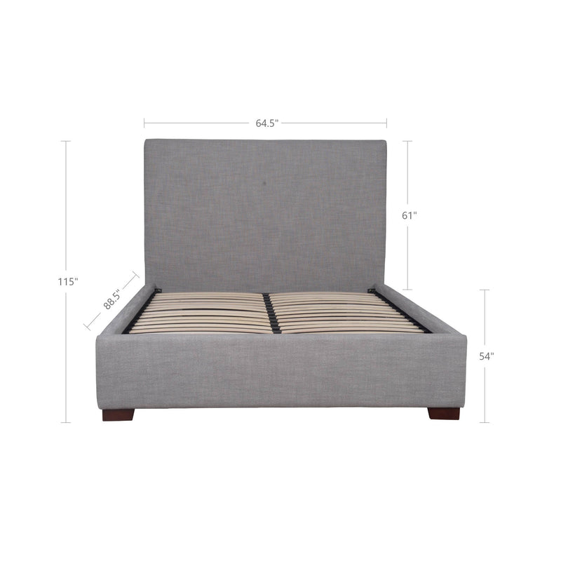 4. "Medium-sized image of Finlay Storage Queen Bed - Dovetail Grey Linen with ample storage"