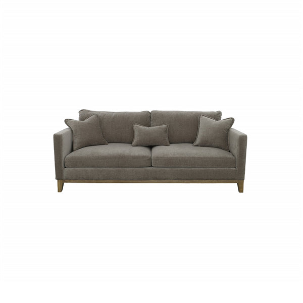 2. "Comfortable Burbank Sofa - Pecan Brown with plush cushions"