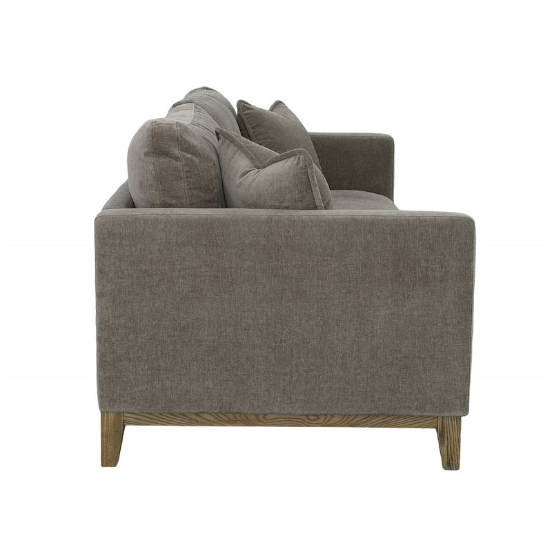 3. "Pecan Brown Burbank Sofa - a stylish addition to any home"