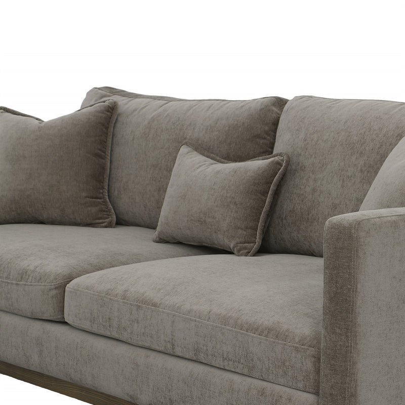 5. "Medium-sized Burbank Sofa - Pecan Brown for small to medium-sized spaces"