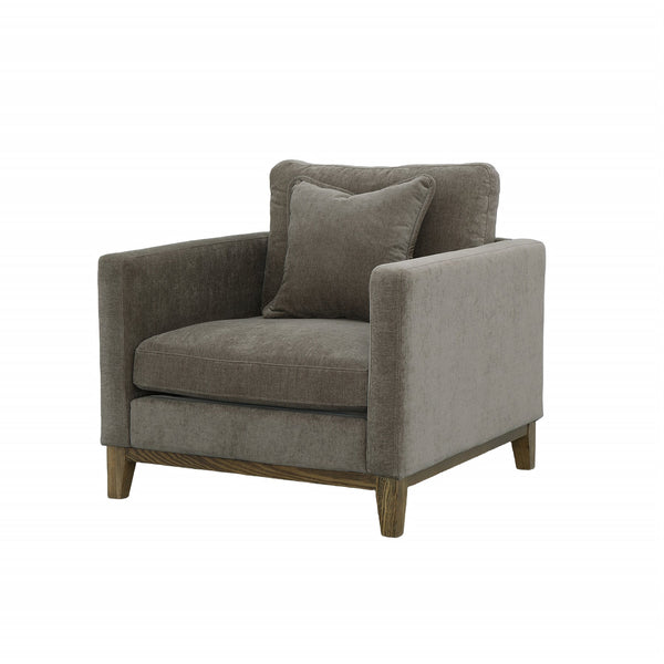 1. "Burbank Club Chair - Pecan Brown with plush cushioning and elegant design"