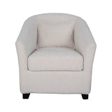 2. "Boucle Cream Carmen Club Chair: Stylish and elegant addition to any living space"
