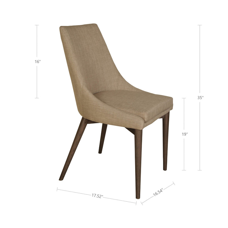 6. "High-quality image showcasing the stylish design of Fritz Side Dining Chair – Beige"