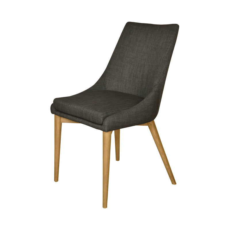 1. "Fritz Side Dining Chair - Dark Grey Natural Leg: Sleek and stylish seating option for modern dining spaces"