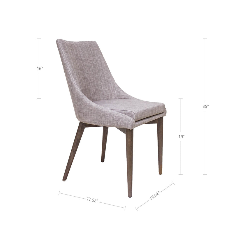 5. "Fritz Side Dining Chair - Light Grey: Ergonomic design for optimal comfort during meals"