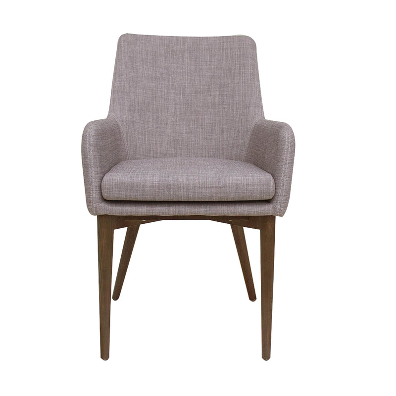 2. "Elegant Fritz Arm Dining Chair - Light Grey for modern interiors"