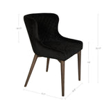 8. "Black Velvet Mila Dining Chair with easy-to-clean fabric for hassle-free maintenance"