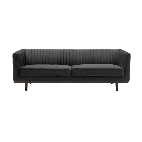 1. "Sage Sofa - Black Velvet: Luxurious and comfortable seating option for your living room"