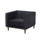 1. "Sage Club Chair - Black Velvet with plush cushioning and elegant design"