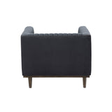 5. "Elegant and cozy Sage Club Chair in Black Velvet upholstery"