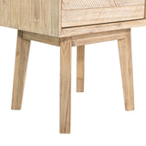 12. "Sleek Gia 1 Drawer Nightstand with beautiful wood grain texture"