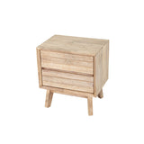 8. "Compact Gia 2 Drawer Nightstand for small spaces"