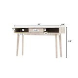 2. "Modern Gia Console Table with spacious drawers and shelves"