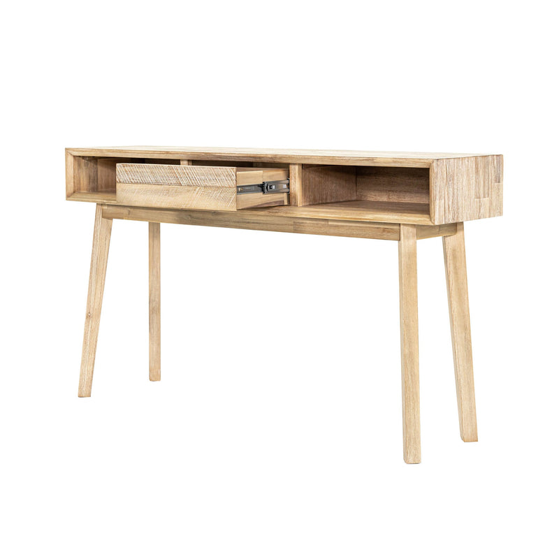 5. "Functional Gia Console Table with multiple storage options"