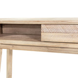 10. "Gia Console Table with a rich wood finish and timeless appeal"