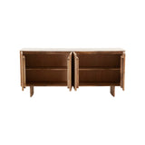 4. "Functional Hedron Sideboard with spacious drawers and cabinets"