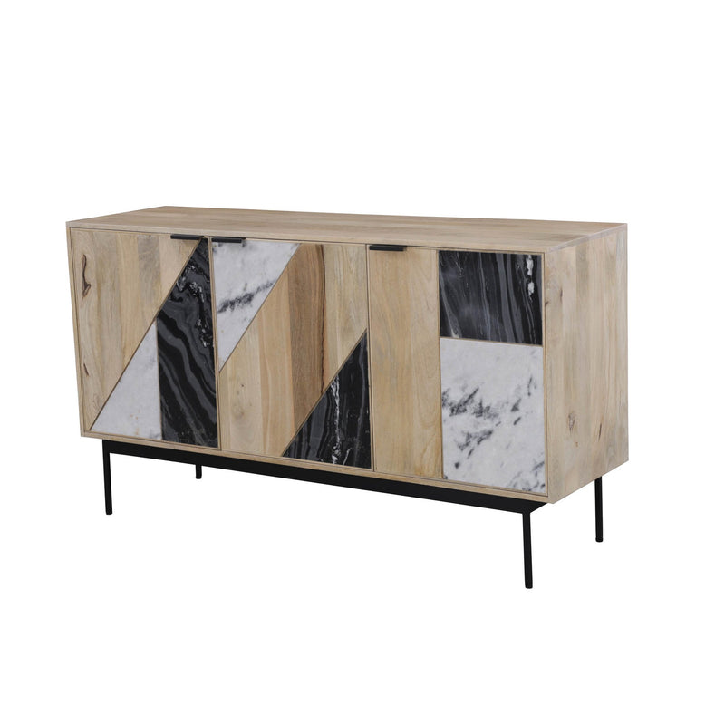 1. "Hexa Sideboard - Natural with ample storage space"