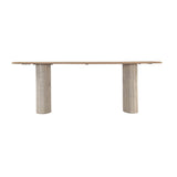 2. "Sturdy Hedron Dining Table with solid wood construction"