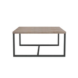 1. "Irondale Square Coffee Table with Rustic Wood Finish"