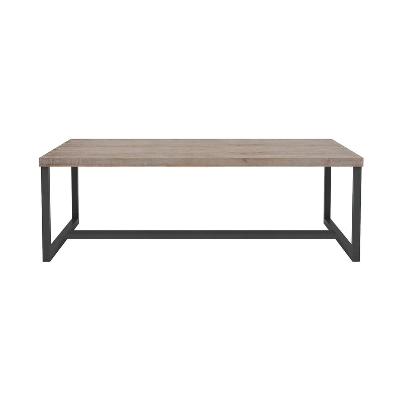 1. "Irondale Rectangular Coffee Table with Rustic Wood Finish - Perfect for Modern Living Rooms"