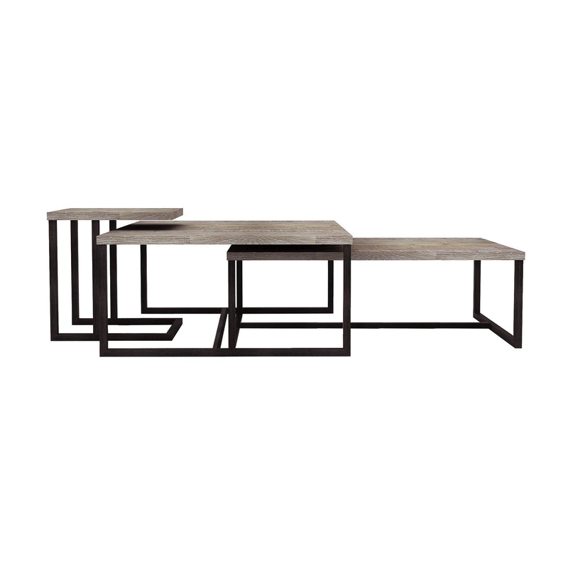 2. "Sturdy Irondale Rectangular Coffee Table with Industrial Metal Frame - Ideal for Contemporary Spaces"
