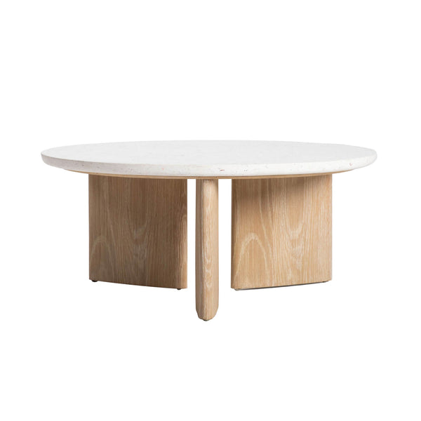2. "Elegant Infinity Coffee Table - Seashell Finish for modern interiors"