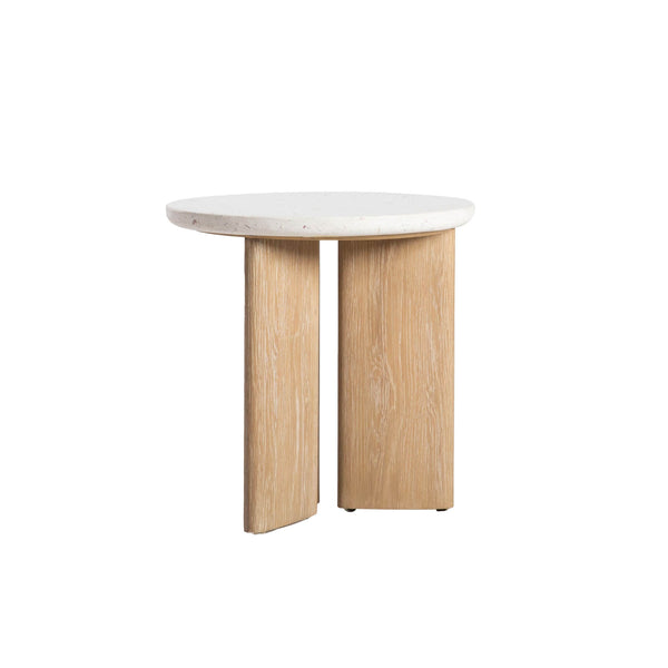 2. "Medium-sized Infinity Side Table - Seashell Finish for modern interiors"