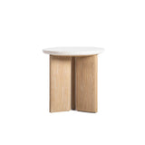 4. "Infinity Side Table - Seashell Finish with durable construction"