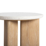6. "Infinity Side Table - Seashell Finish with ample storage space"