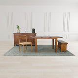 2. "Elegant Jakarta Dining Chair - Walnut/Natural Woven Seat for stylish dining spaces"