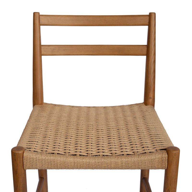6. "Handcrafted Jakarta Dining Chair - Walnut/Natural Woven Seat for a unique touch"