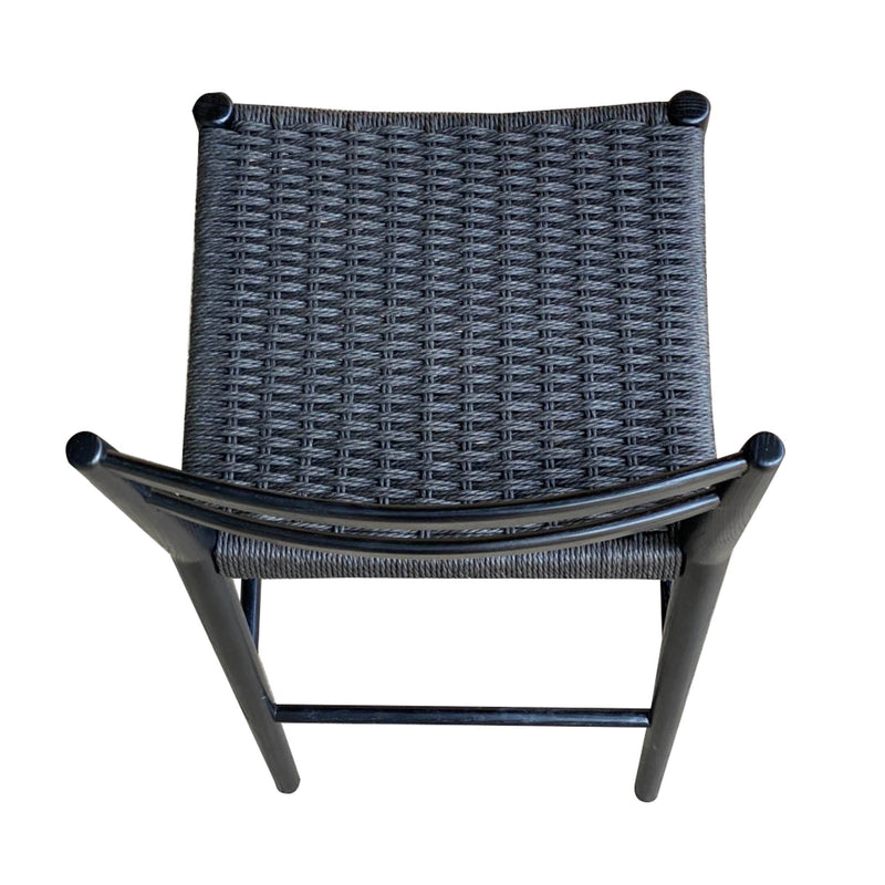 5. "Versatile Black/Black Woven Seat Counter Stool - Fits any kitchen or bar area"