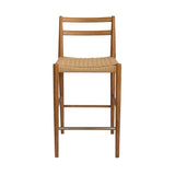 2. "Stylish Jakarta Counter Stool With Back - Walnut/Natural Woven Seat for contemporary interiors"