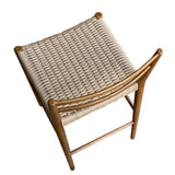 5. "Elegant Jakarta Counter Stool With Back - Walnut/Natural Woven Seat for sophisticated dining spaces"