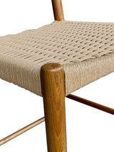 6. "Versatile Jakarta Counter Stool With Back - Walnut/Natural Woven Seat for various interior design styles"