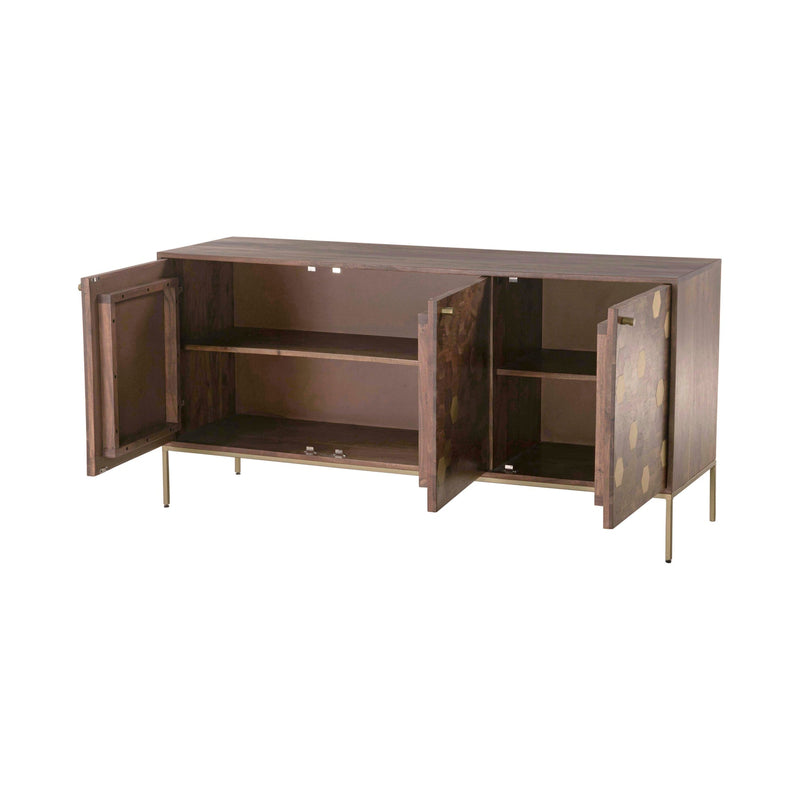 4. "Kenzo Sideboard with spacious drawers and elegant brass handles"