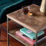 7. "Functional Kenzo Side Table with built-in magazine rack"