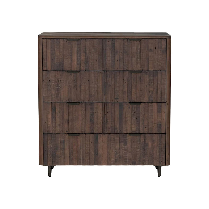 3. "Lineo 7 Drawer Chest - Burnt Oak: Contemporary design with ample storage space"