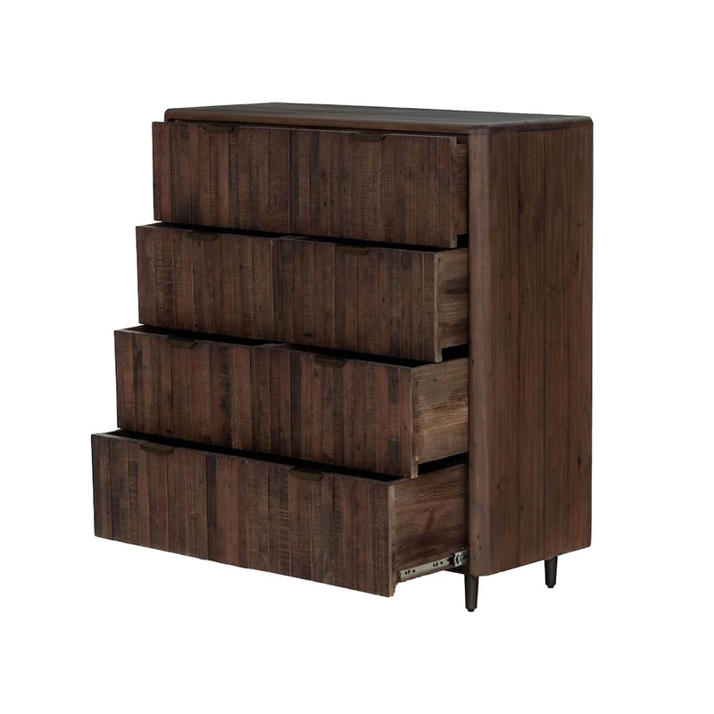 4. "Lineo 7 Drawer Chest - Burnt Oak: Durable and long-lasting furniture piece"