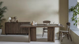 11. Lineo Dining Table - Burnt Oak with a smooth surface for easy cleaning and maintenance