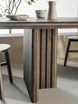 12. Lineo Dining Table - Burnt Oak designed to complement a variety of interior styles