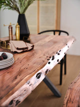 2. "Large wooden dining table - Restore Dining Table 98" - Perfect for hosting dinner parties"
